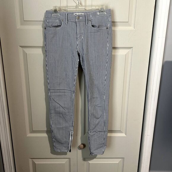 Madewell blue and white striped jeans size 27 - Picture 1 of 7